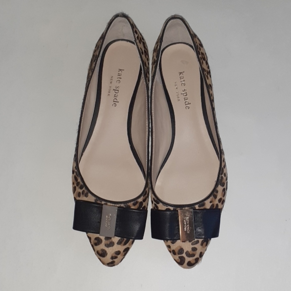 Calf hair, leopard print flats